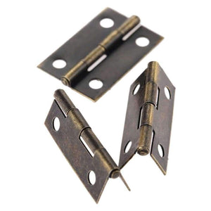 Planet Gates 50Pcs 24*16mm Furniture Hinge Cabinet Drawer Door Butt Hinge Antique Bronze Wood Jewelry Box Hinges for Furniture Hardware