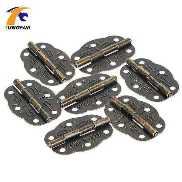 50pcs 30*22mm Antique Hinge Metal Printing Small Wooden Gift Box Hinge 6 Small Holes Box Hinge