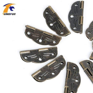 50pcs 30*22mm Antique Hinge Metal Printing Small Wooden Gift Box Hinge 6 Small Holes Box Hinge