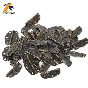 50pcs 30*22mm Antique Hinge Metal Printing Small Wooden Gift Box Hinge 6 Small Holes Box Hinge
