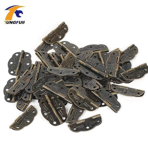 50pcs 30*22mm Antique Hinge Metal Printing Small Wooden Gift Box Hinge 6 Small Holes Box Hinge
