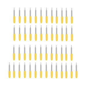 Planet Gates 50Pcs 30 degree 1 set Roland Cricut Plotter Blade 30/45/60 Degrees Knife Cutter Blades Vinyl Cutter Offset Knife Replacement Carving Tool