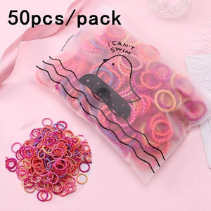 1000pcs/Pack Girls Colorful Small Disposable Rubber Bands Kids Ponytail Holder Elastic Hair Bands Ties Fashion Hair Accessories