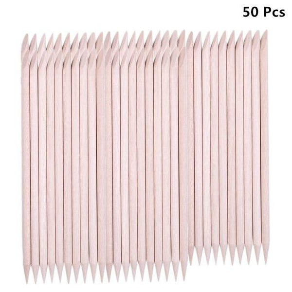 Planet Gates 50pcs 50/100/200 Pcs Nail Art Design Orange Wood Stick Sticks Cuticle Pusher Remover Manicure Pedicure Care Professional Nail Art Tool