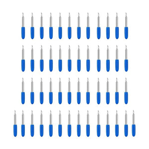 Planet Gates 50Pcs 60 degree 1 set Roland Cricut Plotter Blade 30/45/60 Degrees Knife Cutter Blades Vinyl Cutter Offset Knife Replacement Carving Tool