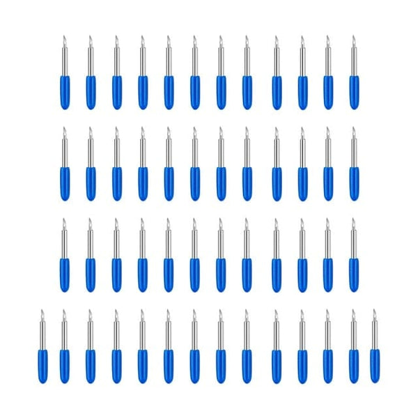 Planet Gates 50Pcs 60 degree 1 set Roland Cricut Plotter Blade 30/45/60 Degrees Knife Cutter Blades Vinyl Cutter Offset Knife Replacement Carving Tool