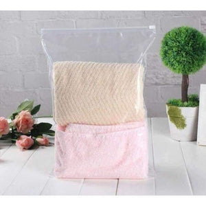 Planet Gates 50pcs Big Transparent Clothing Plastic packing bags 12C Reusable Zipper lock Clear Clothing courier bag 50x60cm clothes supplies