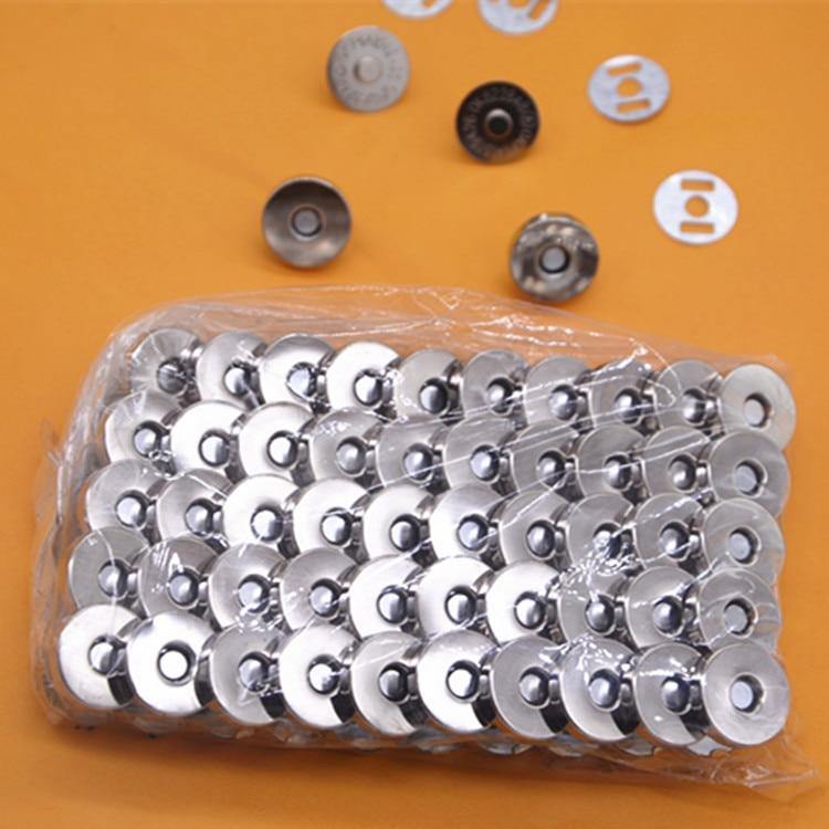 Planet Gates 50pcs Bronze Silver Metal Magnet Button For Diy Bags Snaps Buttons Clasp Fastener Snap Button Sewing Accessories 14*3.5mm