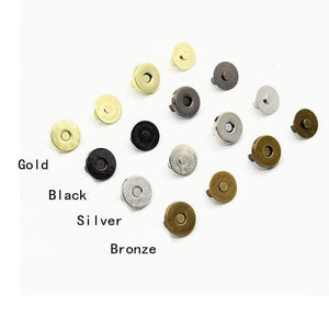 Planet Gates 50pcs Bronze Silver Metal Magnet Button For Diy Bags Snaps Buttons Clasp Fastener Snap Button Sewing Accessories 14*3.5mm