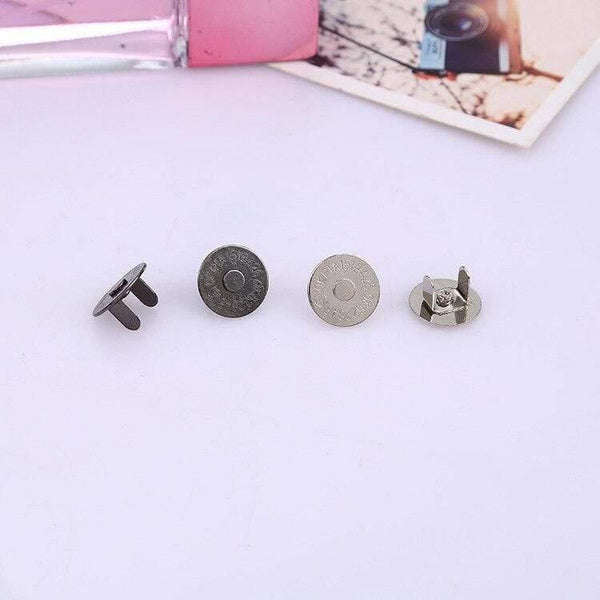 Planet Gates 50pcs Bronze Silver Metal Magnet Button For Diy Bags Snaps Buttons Clasp Fastener Snap Button Sewing Accessories 14*3.5mm