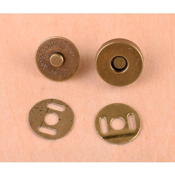 Planet Gates 50pcs Bronze Silver Metal Magnet Button For Diy Bags Snaps Buttons Clasp Fastener Snap Button Sewing Accessories 14*3.5mm