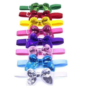 Planet Gates 50pcs Christmas Pet Supplies Sequin Pet Dog Cat Bowties Neckties Puppy Pet Wedding Bow tie Dog Christmas Grooming Products
