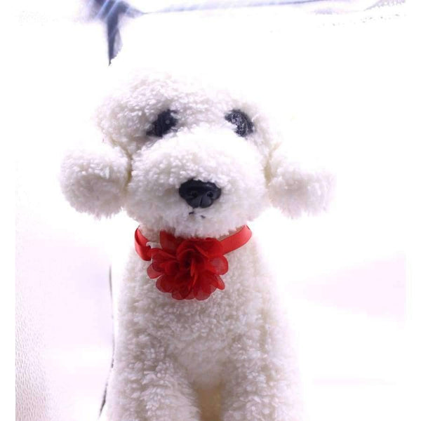 Planet Gates 50pcs Dog pet Bow Tie Chiffon flowers Dog necktie Adjustable Pet BowtiesCollar Dog accessories Grooming Products for small dogs