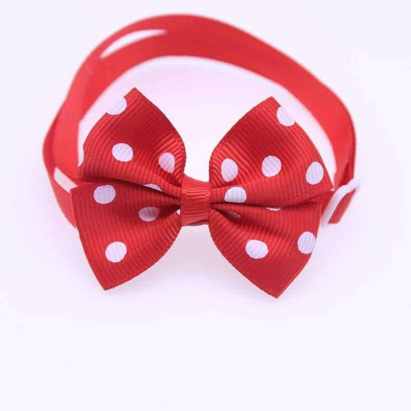 Planet Gates 50pcs Dog pet Neck Accessories Dot Designs Pet Cat Bows Bowties Puppy Pet Ribbon Bow tie Cute Pet Grooming Products