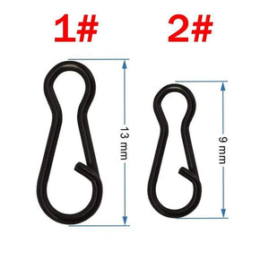 Planet Gates 50pcs Fishing Snap Clips Quick Connector Change Carp Fishing Terminal Tackle Link matte black for Carp Rig Accessories