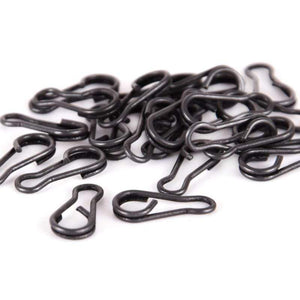 Planet Gates 50pcs Fishing Snap Clips Quick Connector Change Carp Fishing Terminal Tackle Link matte black for Carp Rig Accessories