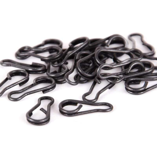 Planet Gates 50pcs Fishing Snap Clips Quick Connector Change Carp Fishing Terminal Tackle Link matte black for Carp Rig Accessories