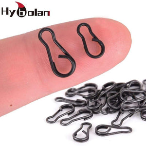 Planet Gates 50pcs Fishing Snap Clips Quick Connector Change Carp Fishing Terminal Tackle Link matte black for Carp Rig Accessories