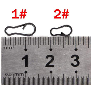 Planet Gates 50pcs Fishing Snap Clips Quick Connector Change Carp Fishing Terminal Tackle Link matte black for Carp Rig Accessories