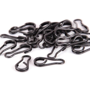 Planet Gates 50pcs Fishing Snap Clips Quick Connector Change Carp Fishing Terminal Tackle Link matte black for Carp Rig Accessories