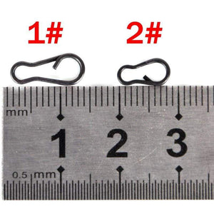 Planet Gates 50pcs Fishing Snap Clips Quick Connector Change Carp Fishing Terminal Tackle Link matte black for Carp Rig Accessories