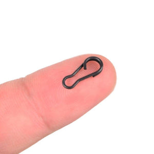 Planet Gates 50pcs Fishing Snap Clips Quick Connector Change Carp Fishing Terminal Tackle Link matte black for Carp Rig Accessories