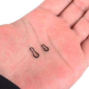 Planet Gates 50pcs Fishing Snap Clips Quick Connector Change Carp Fishing Terminal Tackle Link matte black for Carp Rig Accessories