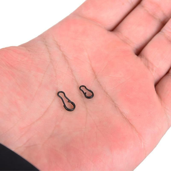 Planet Gates 50pcs Fishing Snap Clips Quick Connector Change Carp Fishing Terminal Tackle Link matte black for Carp Rig Accessories