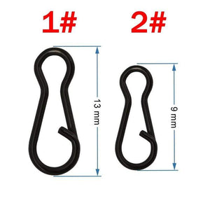 Planet Gates 50pcs Fishing Snap Clips Quick Connector Change Carp Fishing Terminal Tackle Link matte black for Carp Rig Accessories