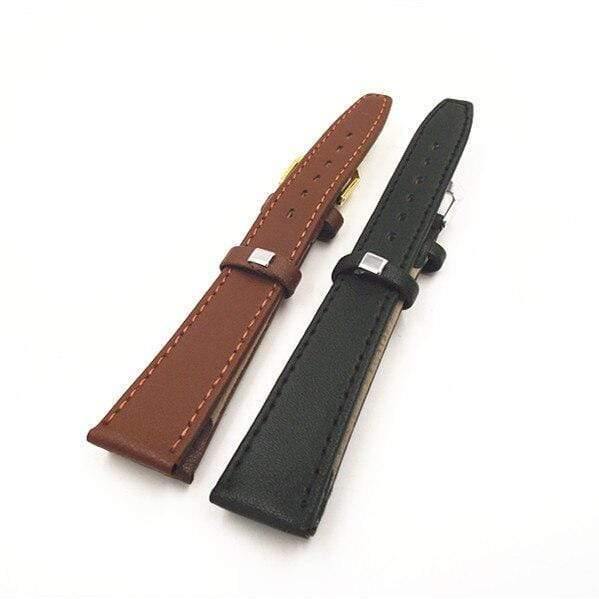 Planet Gates 50PCS/lot 18mm genuine leather watch band watch strap watch parts black and brown color - 091203