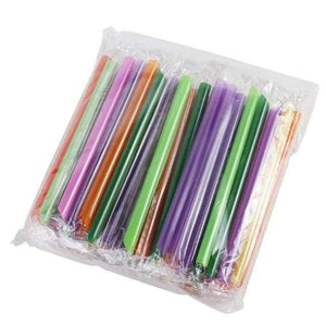 Planet Gates 50pcs/lot Colorful Milk Tea Drink Straws 18cm Straight Drinking Straws Plastic For Bubble Tea Smoothies Bar Accessories