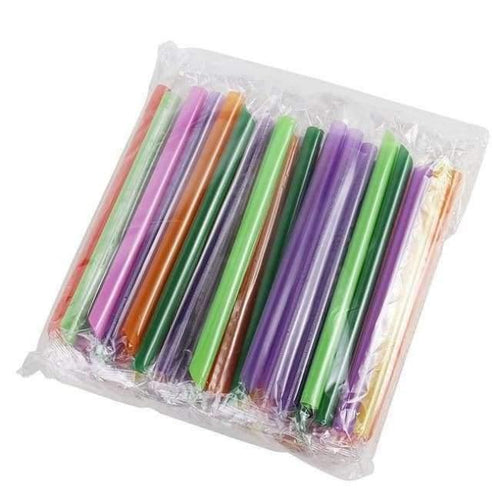Planet Gates 50pcs/lot Colorful Milk Tea Drink Straws 18cm Straight Drinking Straws Plastic For Bubble Tea Smoothies Bar Accessories