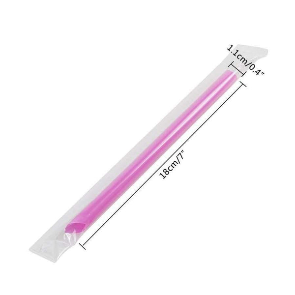 Planet Gates 50pcs/lot Colorful Milk Tea Drink Straws 18cm Straight Drinking Straws Plastic For Bubble Tea Smoothies Bar Accessories
