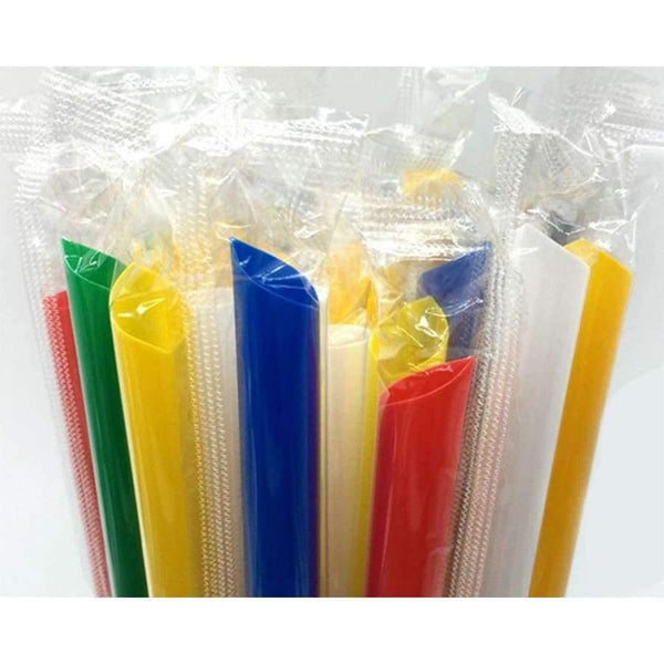 Planet Gates 50pcs/lot Colorful Milk Tea Drink Straws 18cm Straight Drinking Straws Plastic For Bubble Tea Smoothies Bar Accessories
