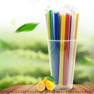 Planet Gates 50pcs/lot Colorful Milk Tea Drink Straws 18cm Straight Drinking Straws Plastic For Bubble Tea Smoothies Bar Accessories