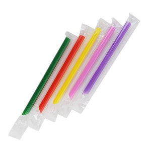 Planet Gates 50pcs/lot Colorful Milk Tea Drink Straws 18cm Straight Drinking Straws Plastic For Bubble Tea Smoothies Bar Accessories