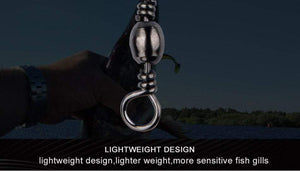 Planet Gates 50Pcs/Lot Fishing Connector Pin Bearing Rolling Swivel Stainless Steel with Snap Fishhook Lure Tackle Accessories