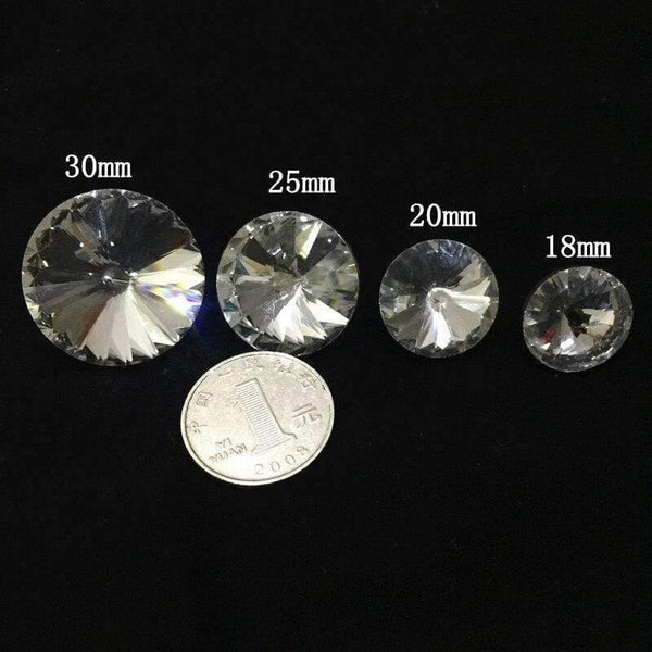 Planet Gates 50pcs/lot High-grade Crystal Gemstone Buttons Sewing Buttons For Sofa Headboard Shirt Glass Buttons For Garments 18/20/25/30mm