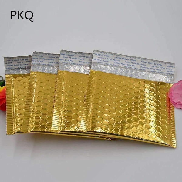 Planet Gates 50PCS/lot Small 15*13cm gold Bubble Envelopes Bag,red Mailers Padded Shipping Envelope With Bubble Mailing Bag Business Supplies
