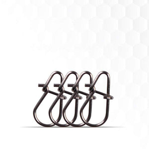 Planet Gates 50Pcs/Lot Stainless Steel Hook Fast Clip Lock Snap Swivel Fishing Solid Rings Safety Snaps Fishing Hook Connector Fishing Tackle