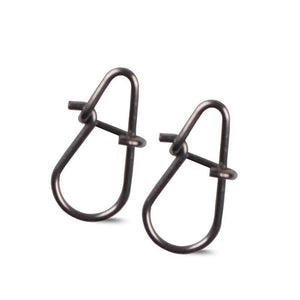 Planet Gates 50Pcs/Lot Stainless Steel Hook Fast Clip Lock Snap Swivel Fishing Solid Rings Safety Snaps Fishing Hook Connector Fishing Tackle