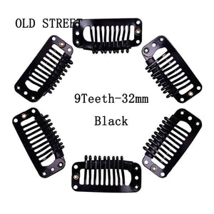 Planet Gates 50Pcs/Lot U Shape Black Snap Clip For Hair Extension Wig Weft 32mm Ponytail Holder For Wig