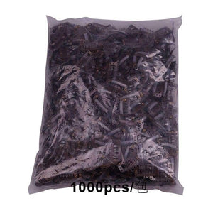 Planet Gates 50Pcs/Lot U Shape Black Snap Clip For Hair Extension Wig Weft 32mm Ponytail Holder For Wig