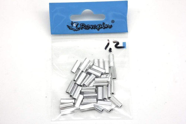 Planet Gates 50pcs/lot White Oval Aluminum Fishing Tube Fishing Wire Pipe Crimp Sleeves Connector Fishing Line Accessories aluminum
