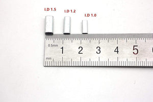 Planet Gates 50pcs/lot White Oval Aluminum Fishing Tube Fishing Wire Pipe Crimp Sleeves Connector Fishing Line Accessories aluminum