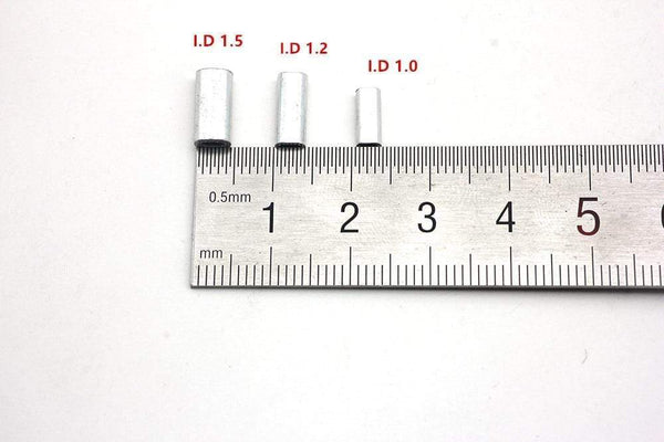 Planet Gates 50pcs/lot White Oval Aluminum Fishing Tube Fishing Wire Pipe Crimp Sleeves Connector Fishing Line Accessories aluminum