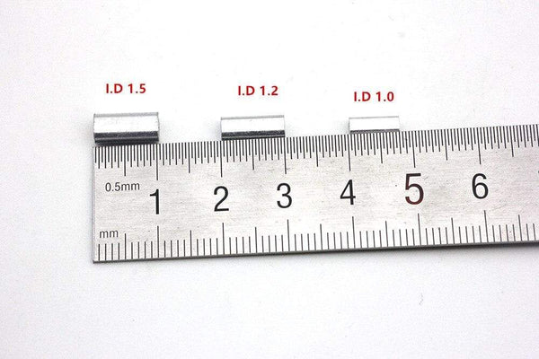 Planet Gates 50pcs/lot White Oval Aluminum Fishing Tube Fishing Wire Pipe Crimp Sleeves Connector Fishing Line Accessories aluminum