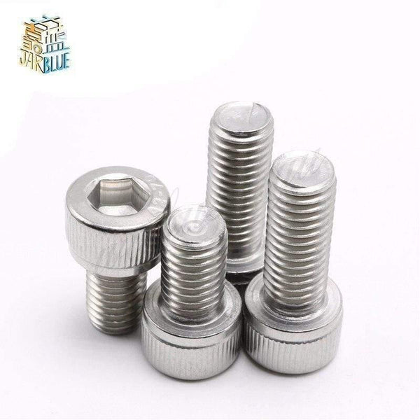 50Pcs M2*4mm/6mm/8mm/10mm/12mm/16mm/20mm/25mm/30mm Stainless Steel M2 Screws Allen Hex Socket Head Screw Bolt Furniture Fastener