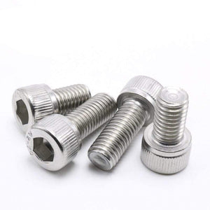 50Pcs M2*4mm/6mm/8mm/10mm/12mm/16mm/20mm/25mm/30mm Stainless Steel M2 Screws Allen Hex Socket Head Screw Bolt Furniture Fastener
