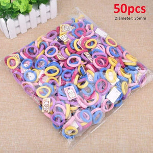 50/100Pcs 35mm Diameter High Elastic Hair Bands for Women Girls Hairband Rubber Ties Ponytail Holder Scrunchies Hair Accessories